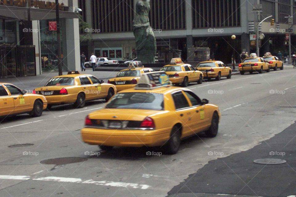 Yellow cabs in NYC