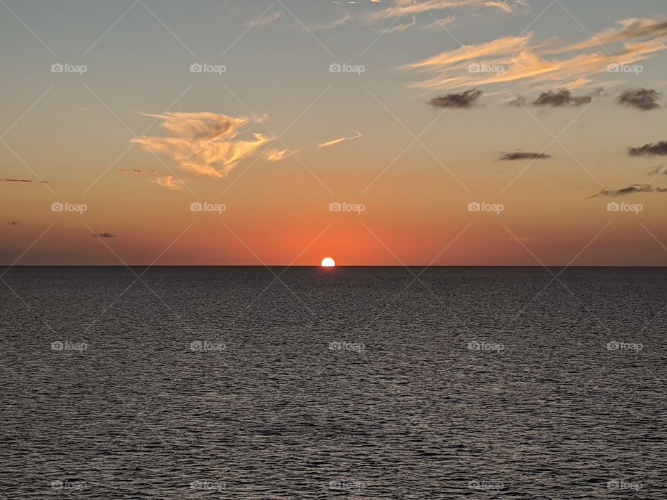 Sunset at sea
