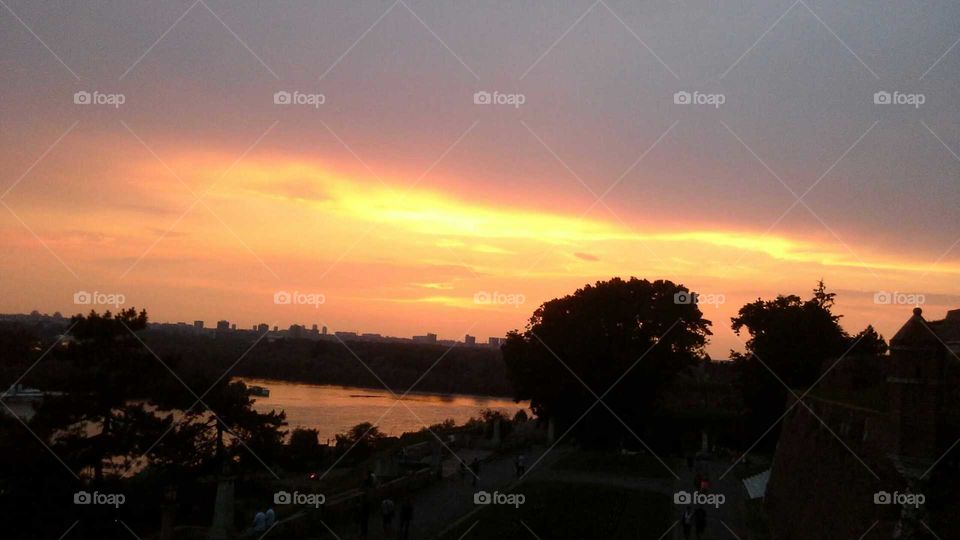 Sunset in Belgrade, Kalemegdan