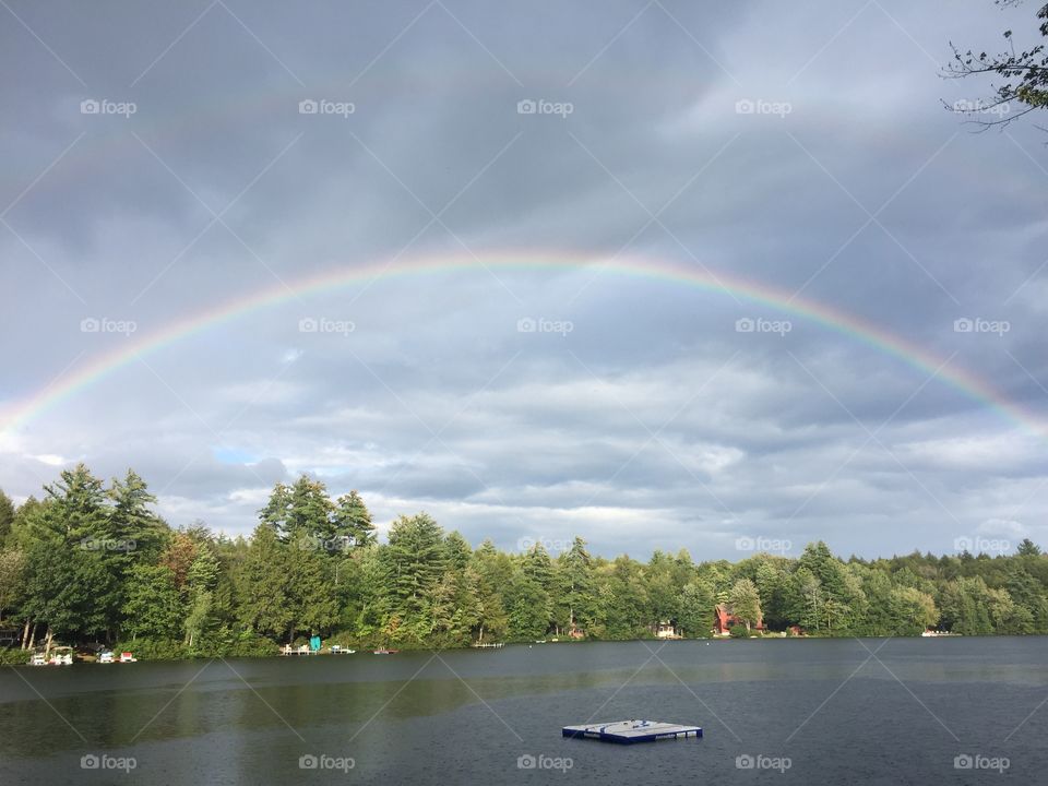 rainbows over the lake