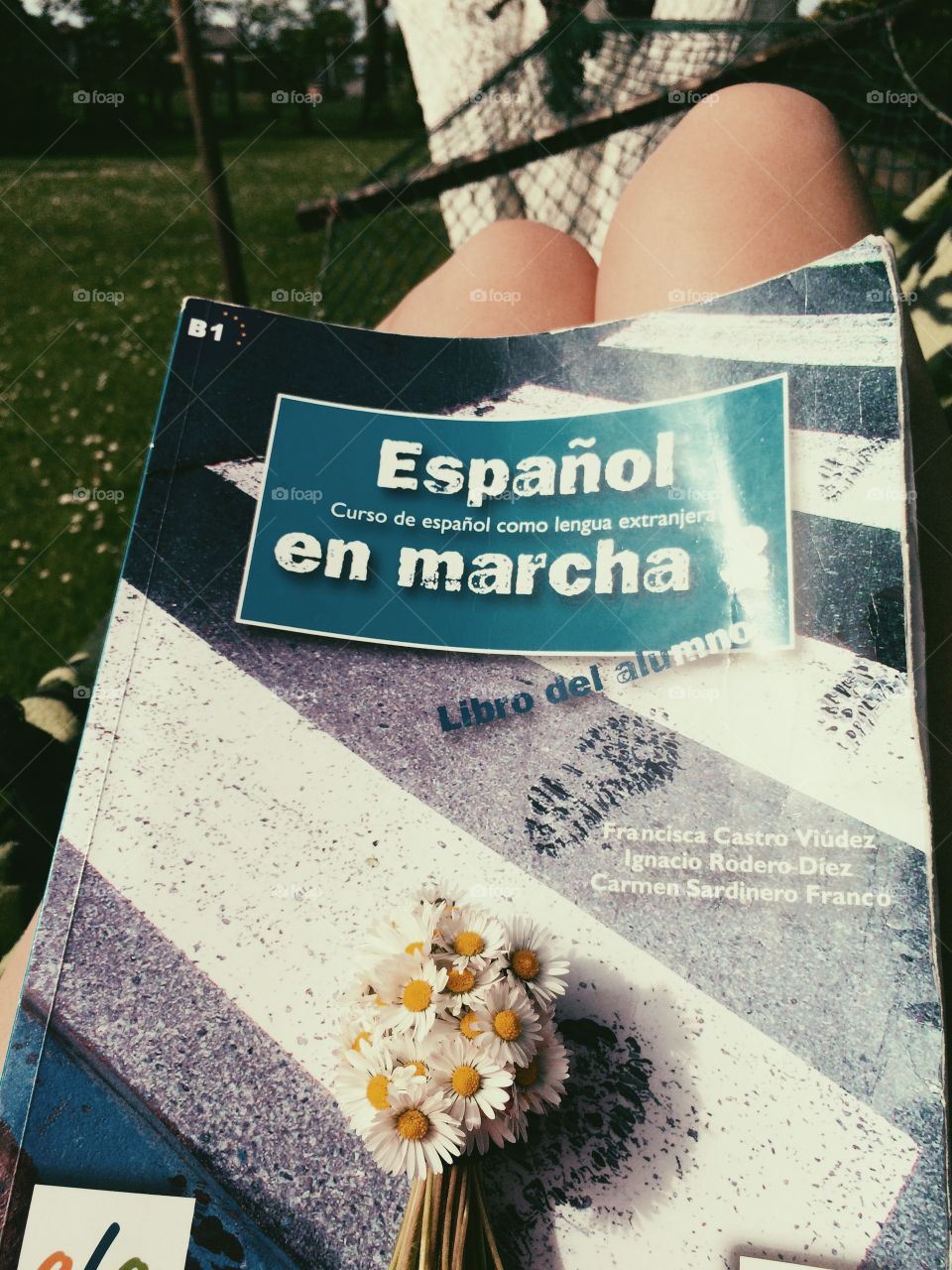Studying Spanish . Nice sunny day spent on learning Spanish