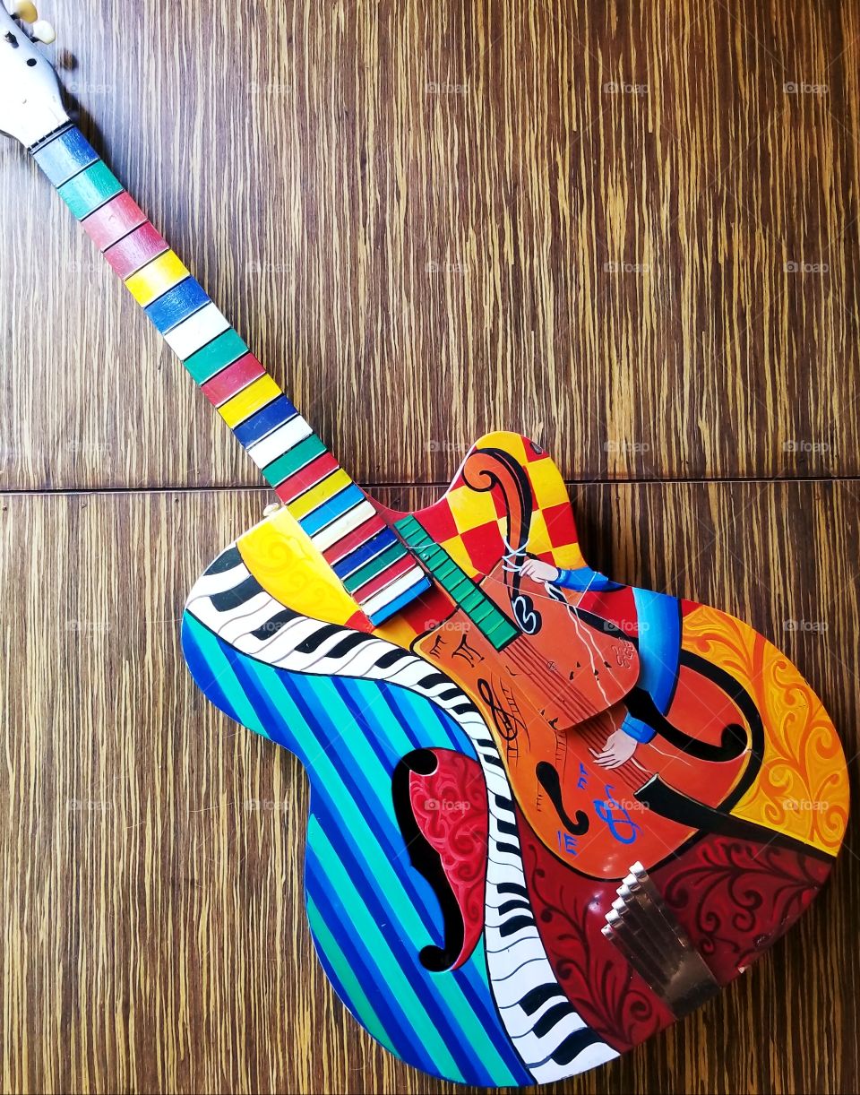 Guitar on the wall