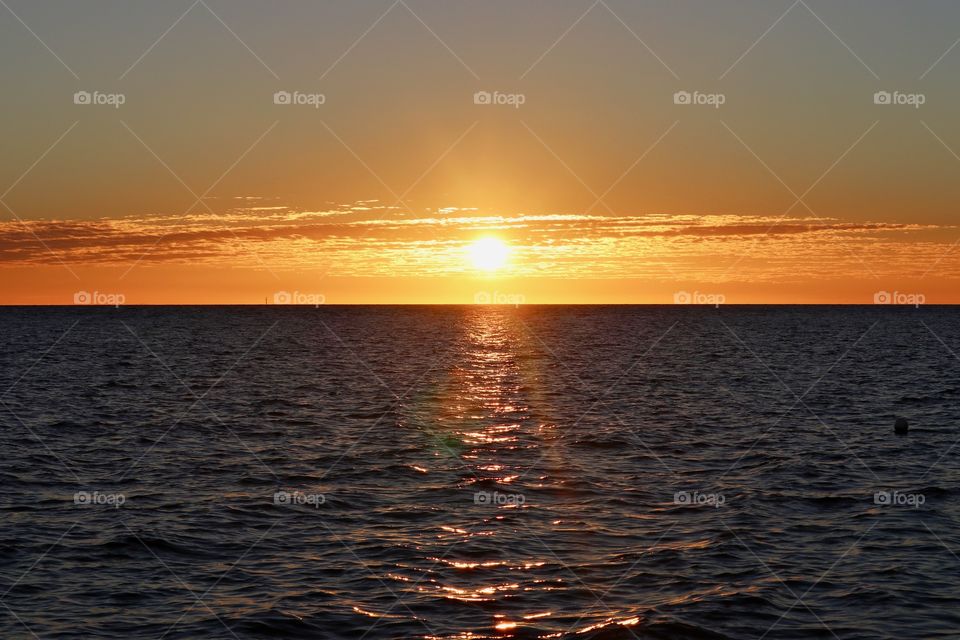 Brilliant ocean sunrise