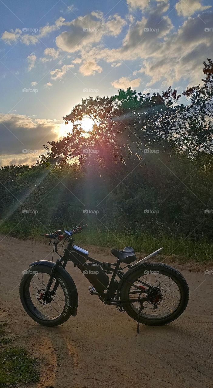 electric motorcycle, summer time