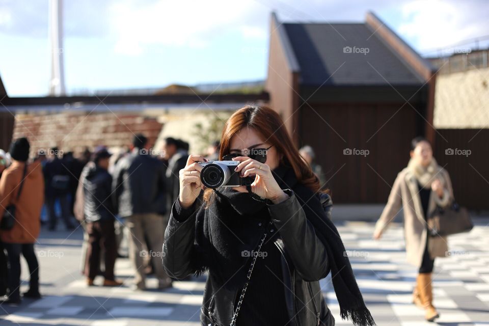 Women taking a photo 