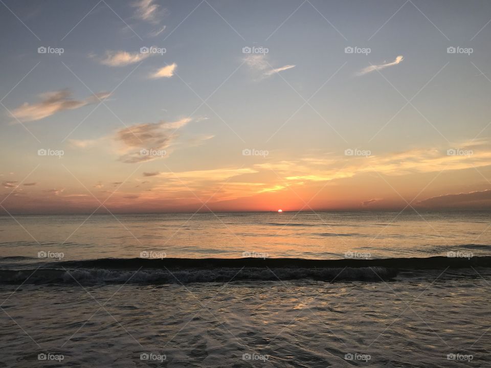 Sunset, Water, Sea, Ocean, Beach