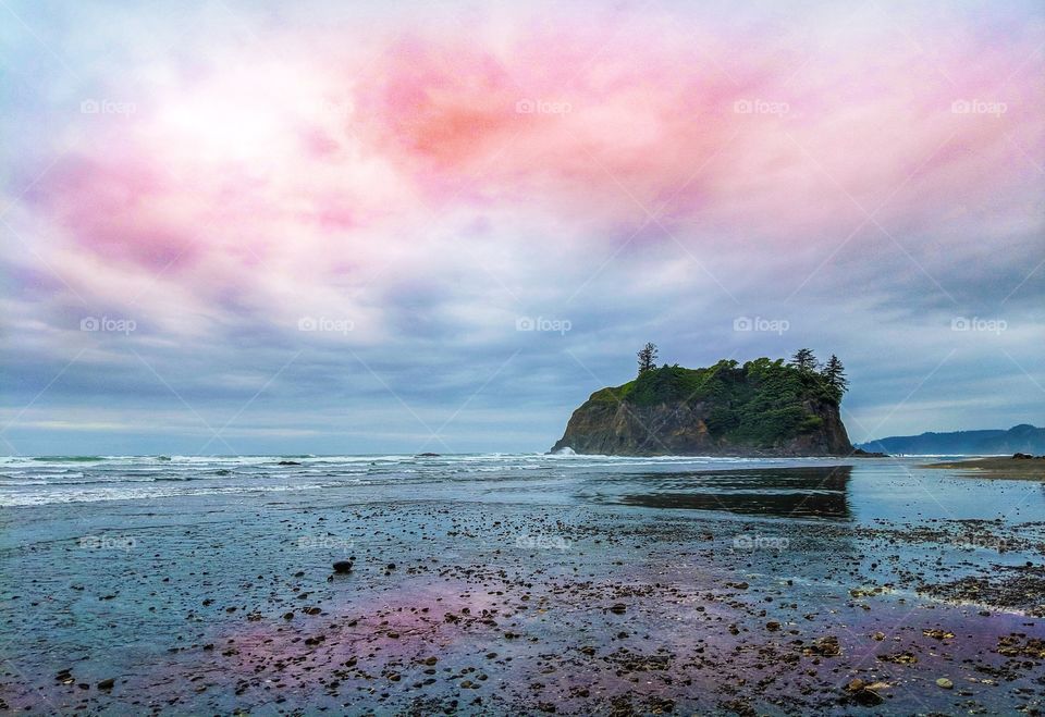 Sunrises over the Pacific ocean