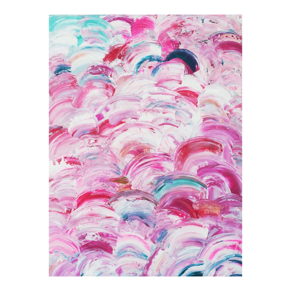 Pink Clouds. Acrylic Painting on Canvas. | wilsonartanddesign.etsy.com