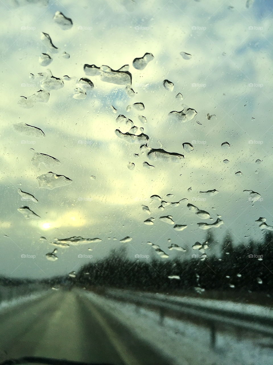 Icy car window