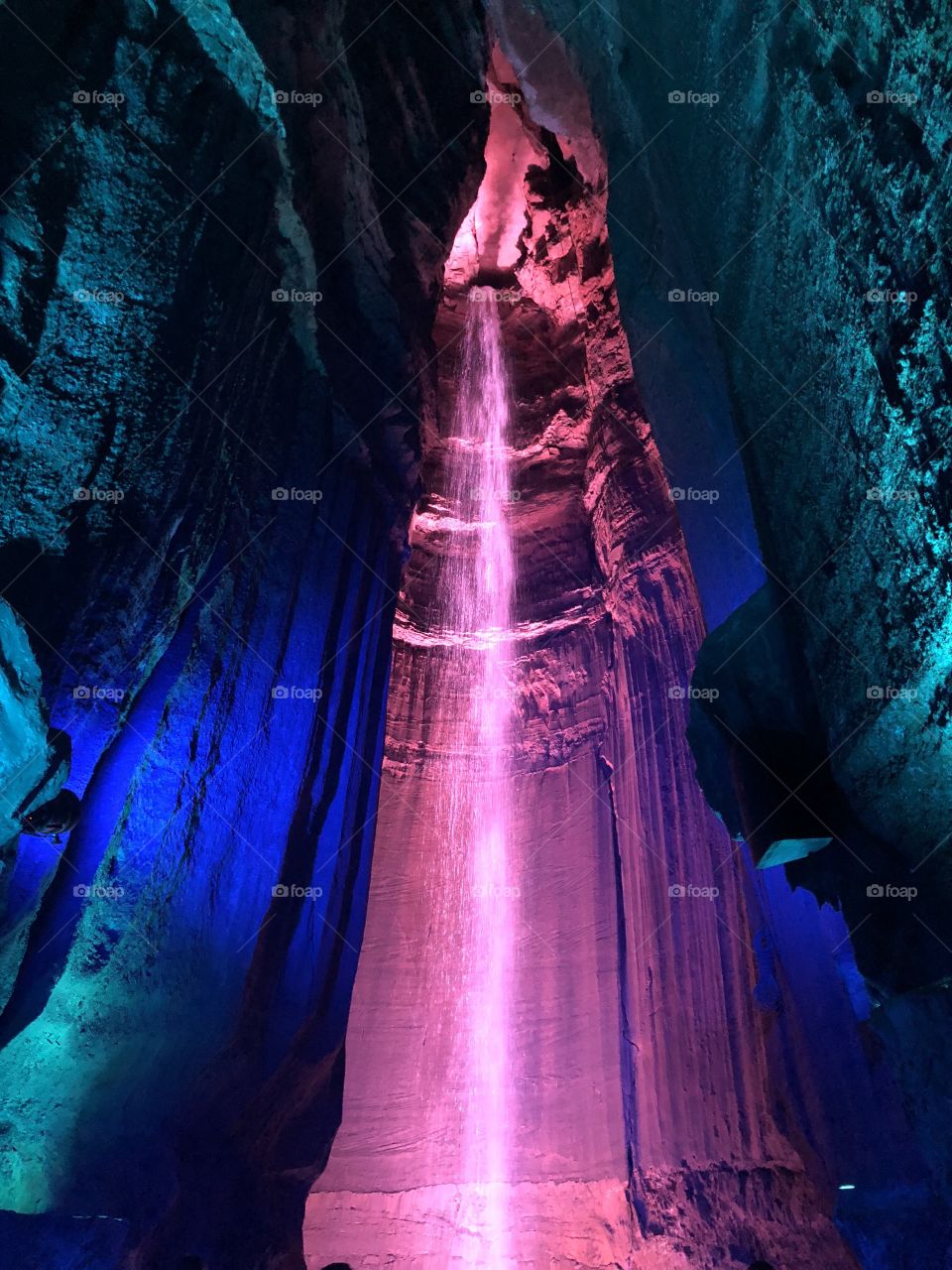 Ruby Falls-beautiful waterfall inside cave