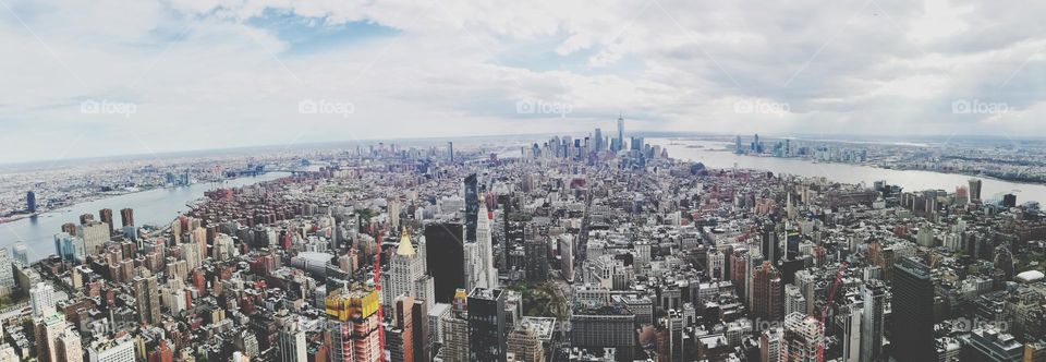 New York panoramic view.  City 