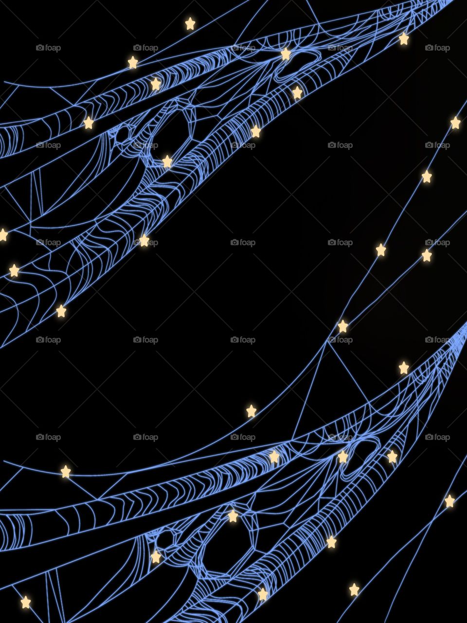 abstract and art close up cobweb with star