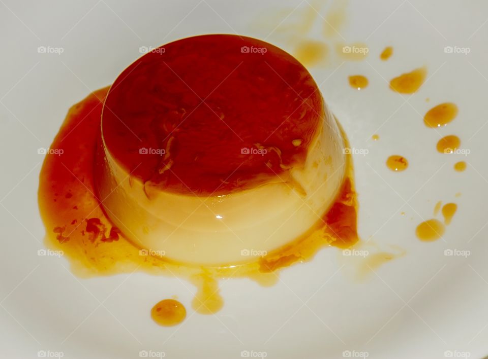 Panna Cotta - Italian cream dessert with caramel sauce