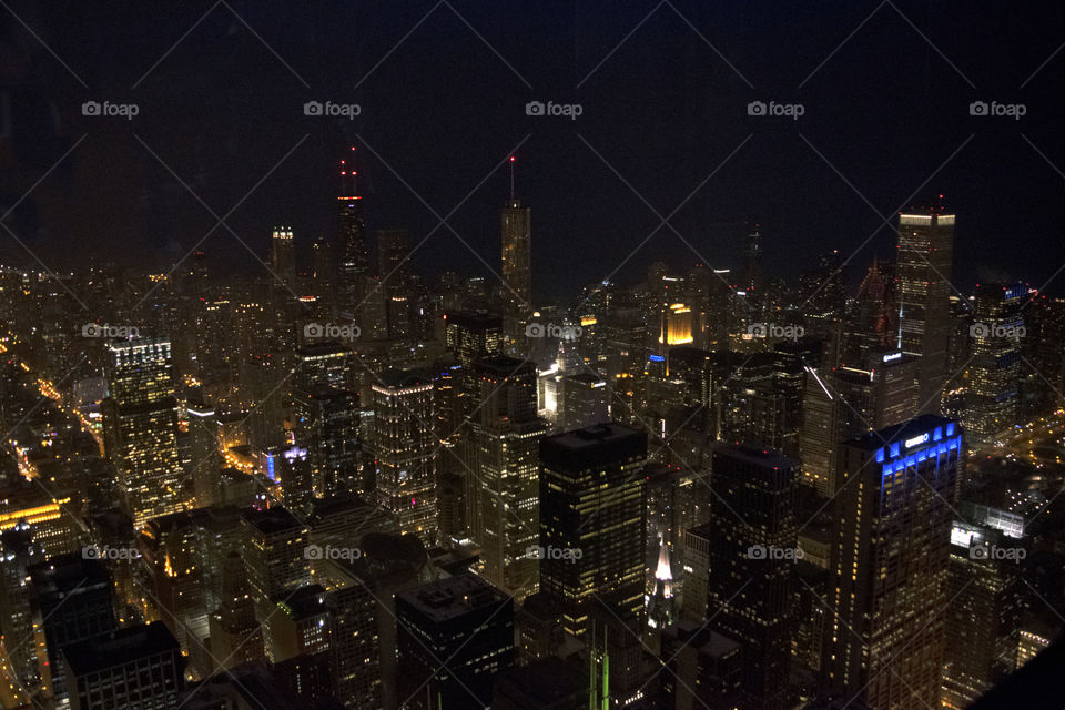 Chicago at night