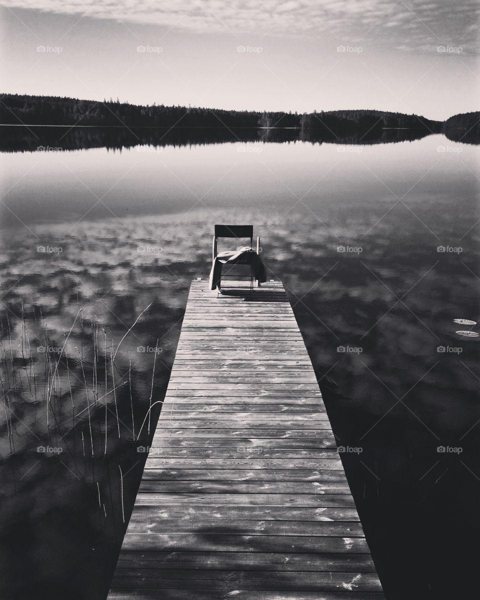 Swedish summer sunrise nybygge lake