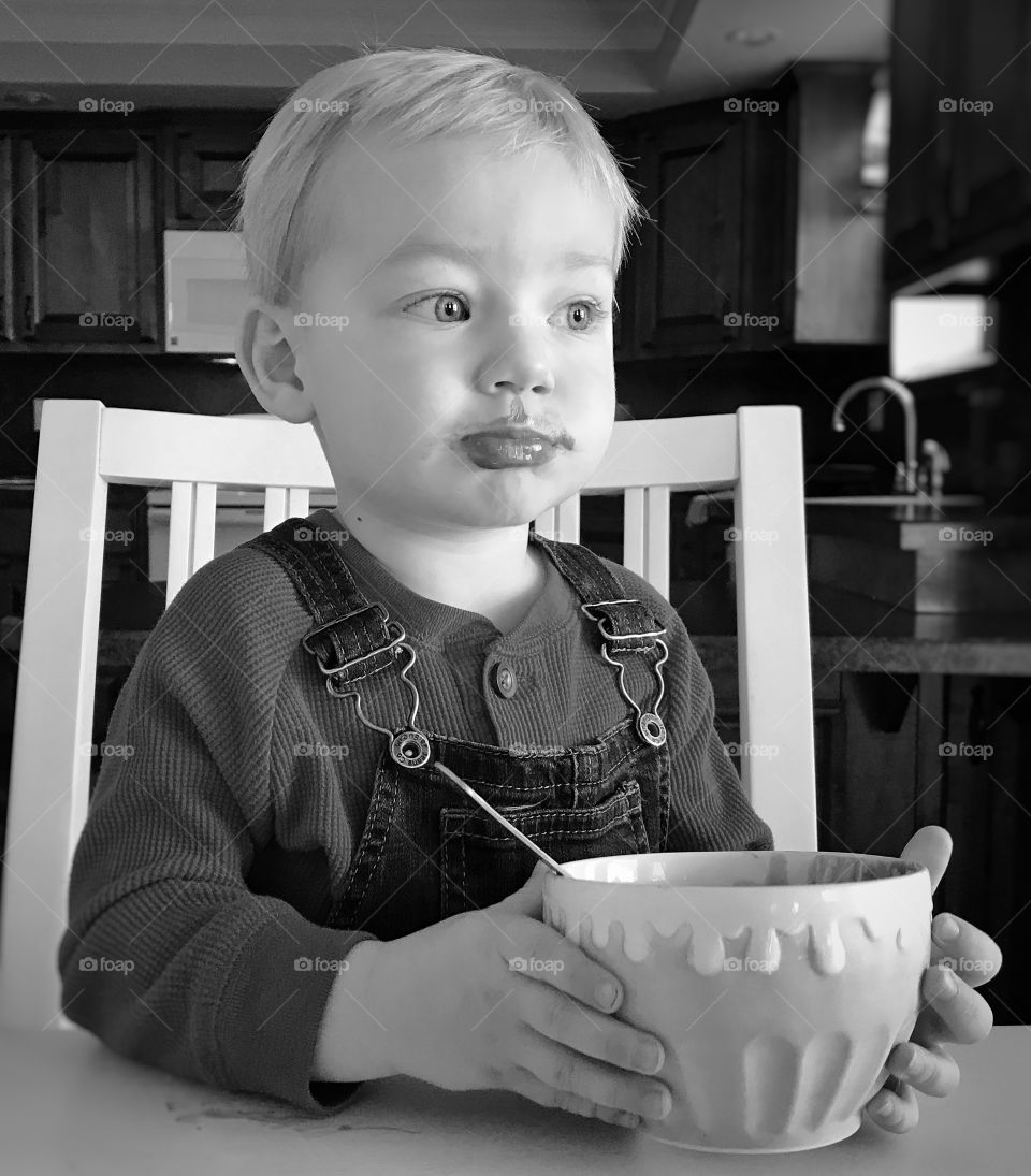 At the table for an ice cream break