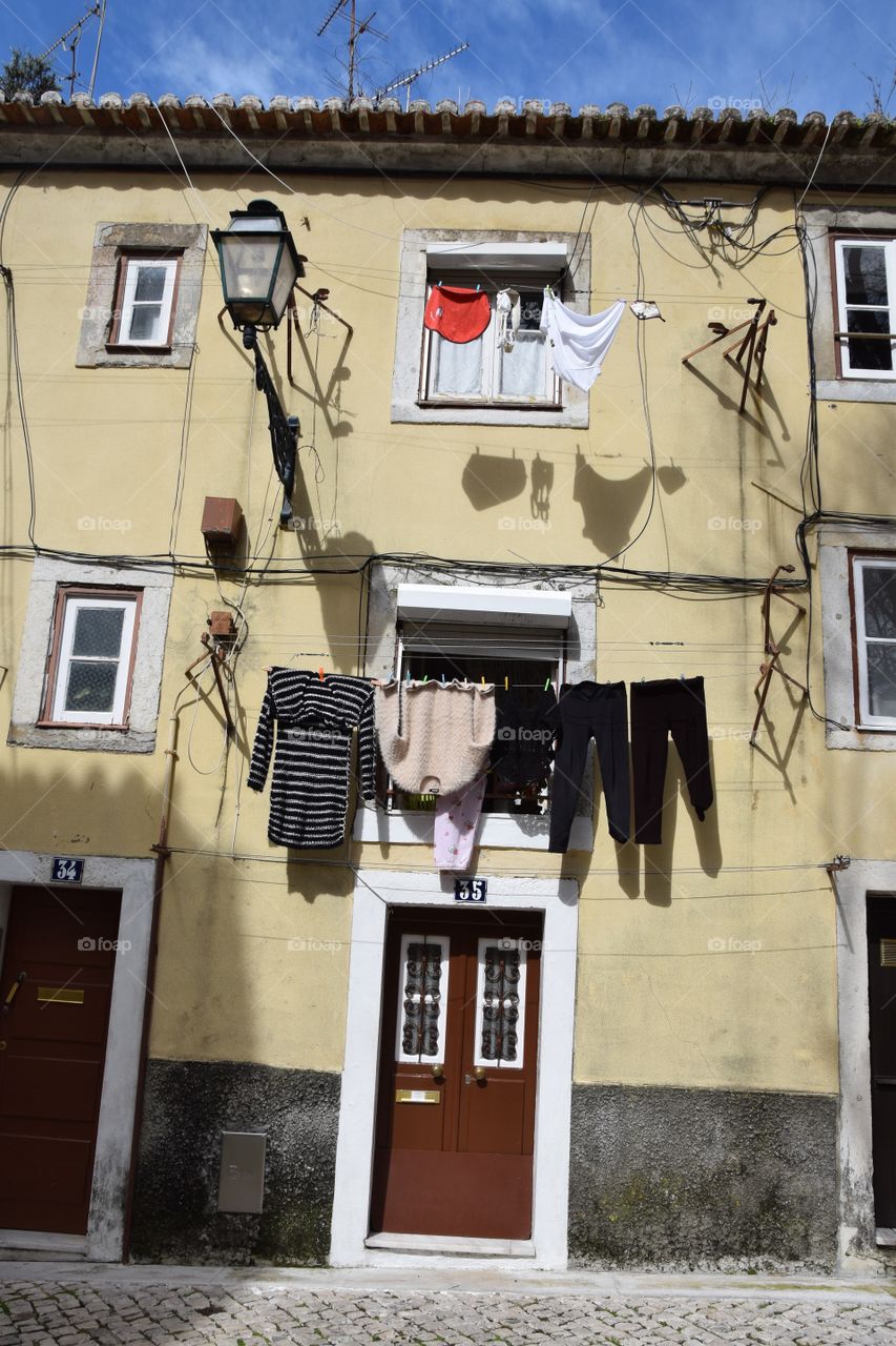 Beautiful building in Lisbon streets 