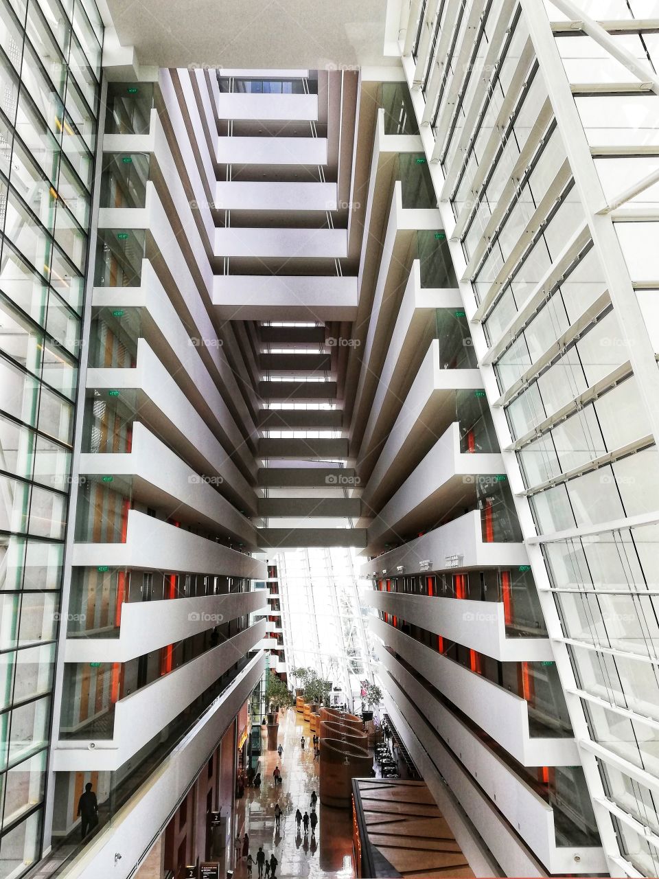 Interior architecture of a shopping mall