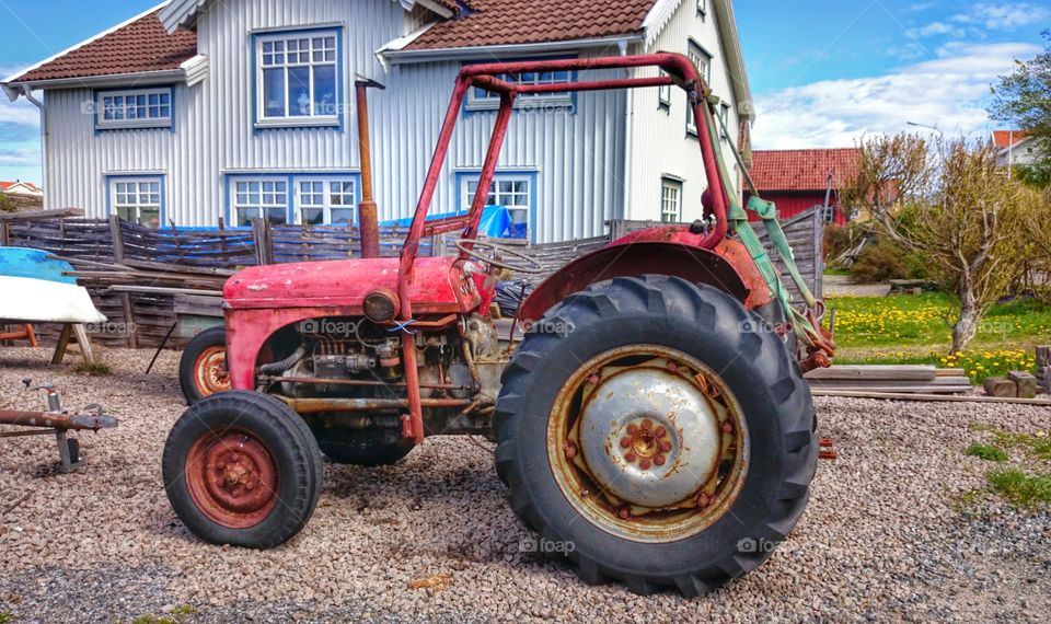 old tractor . old tractor 