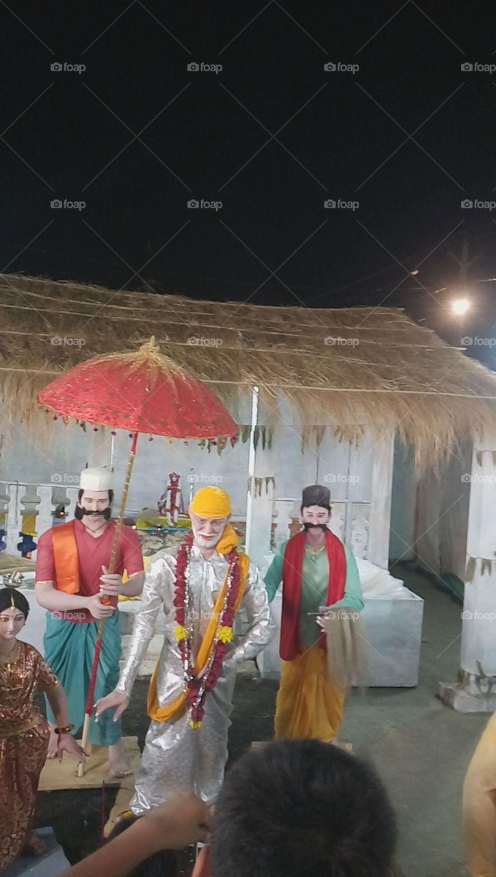 this is photo taken by navratri festival Name of this arts' SAI BABA