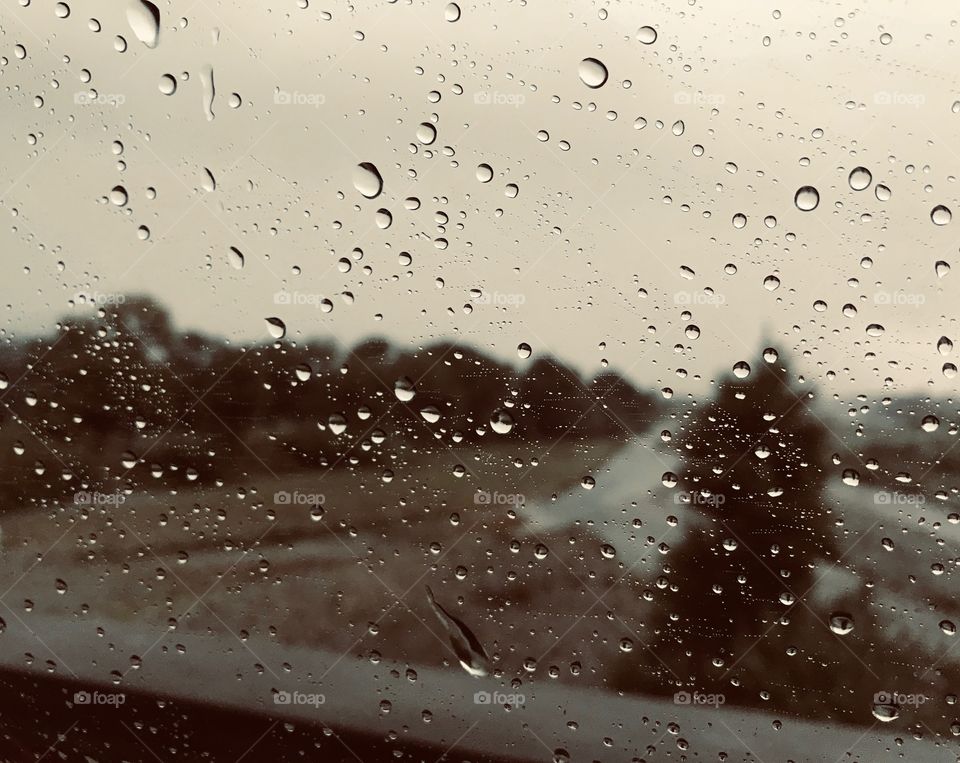 Rain from inside the car