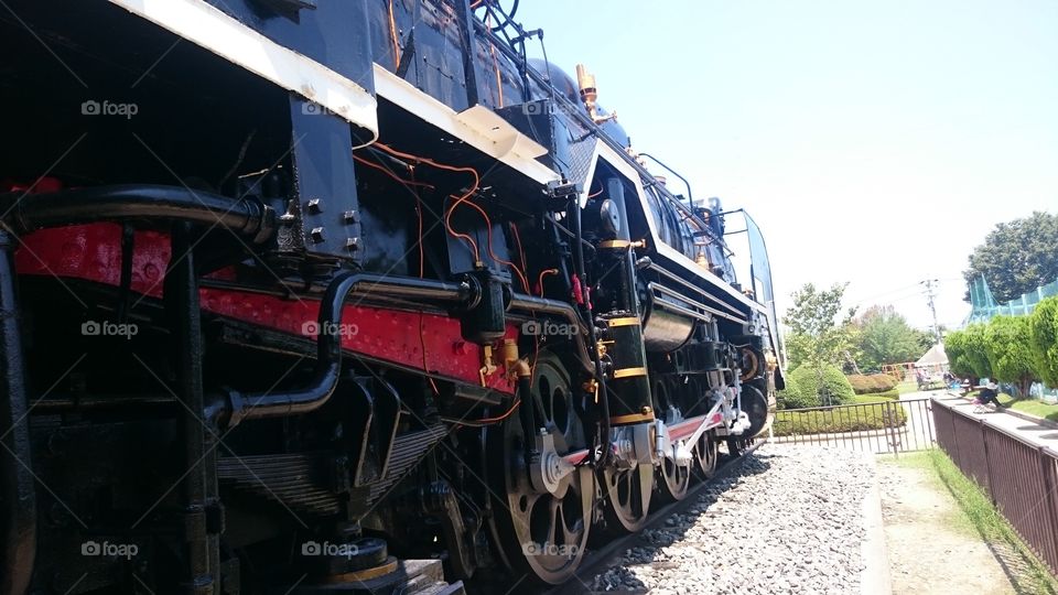 Rail engine at park