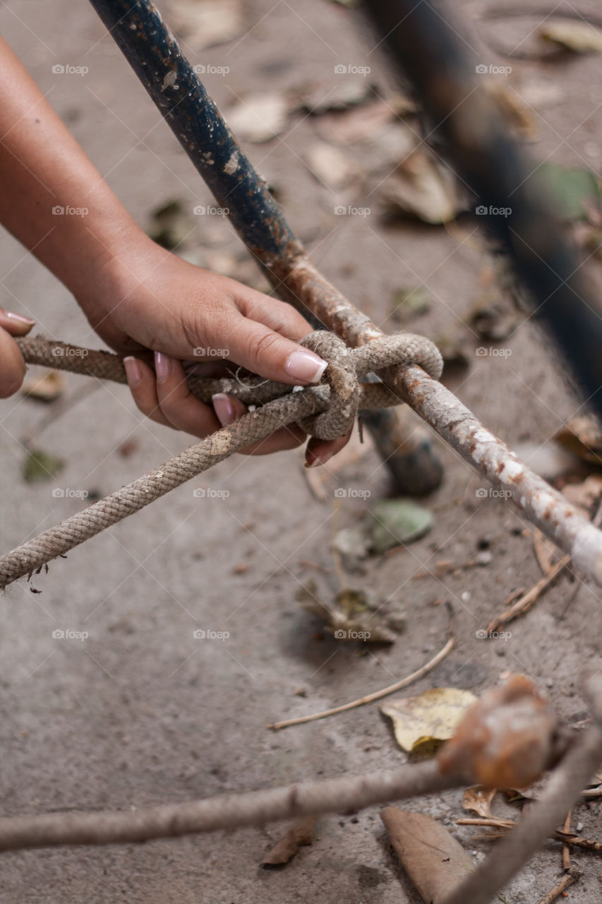 Working in the garden