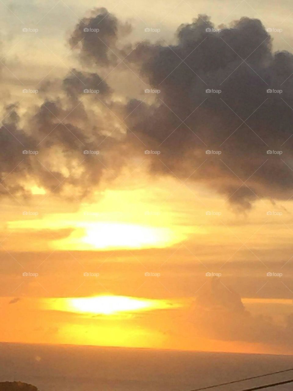 Dark clouds & sunset 