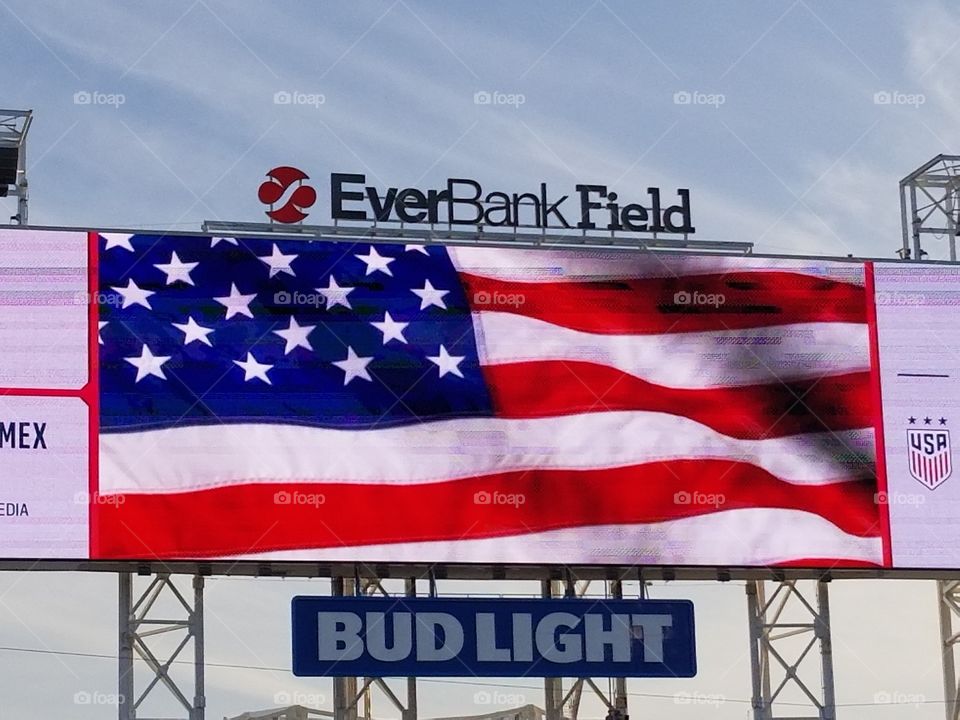 American Flag at EverBank Field