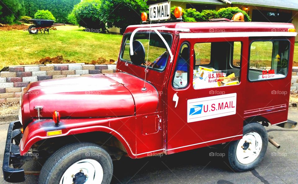 Old School. This is my parents' new mail service. The driver is as great as the vehicle.