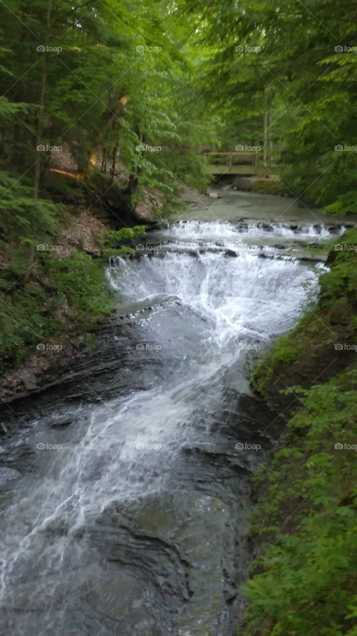 Waterfall, Water, River, Nature, Stream