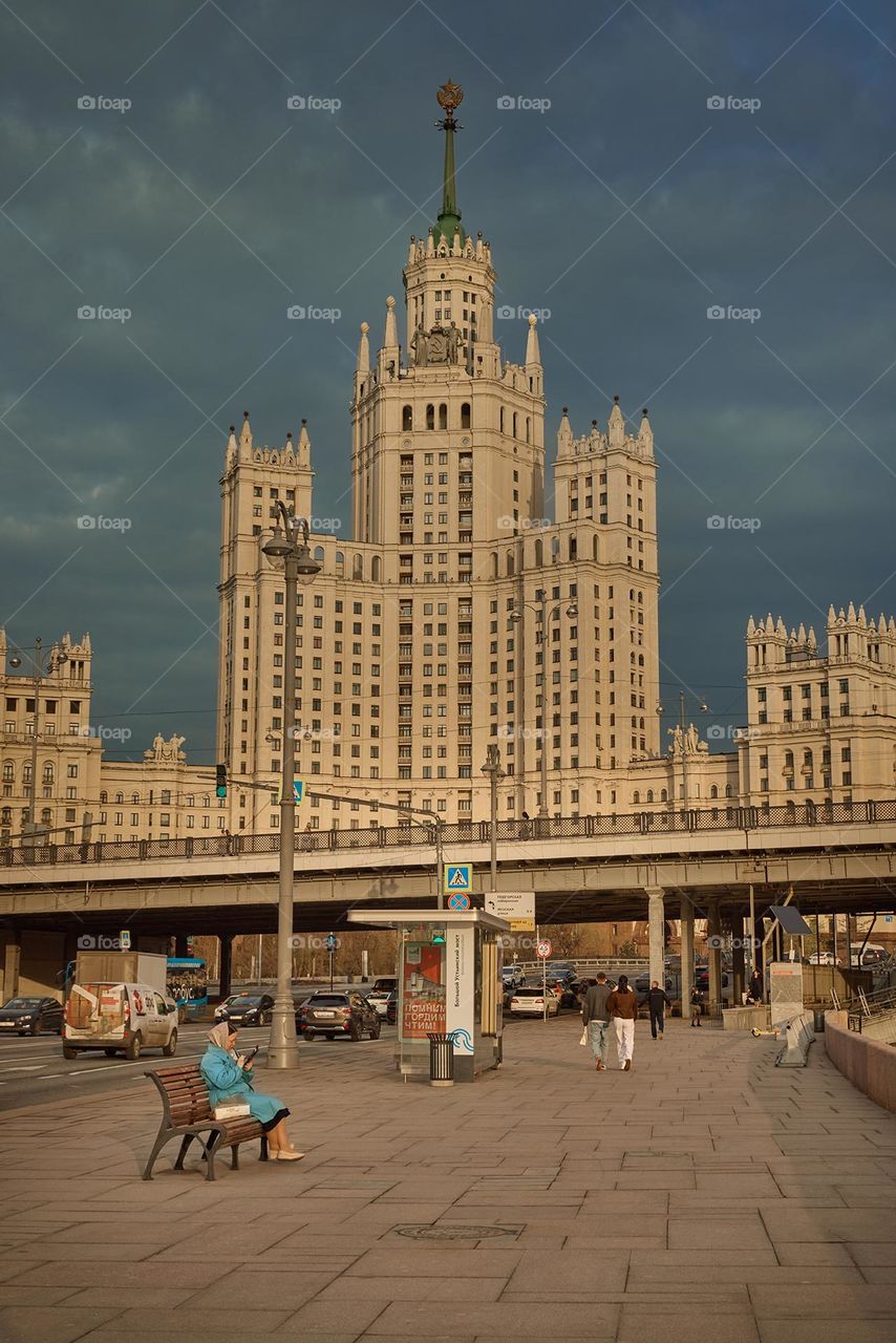 Moscow street buildings