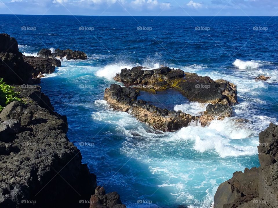 Tidepools and blue skies