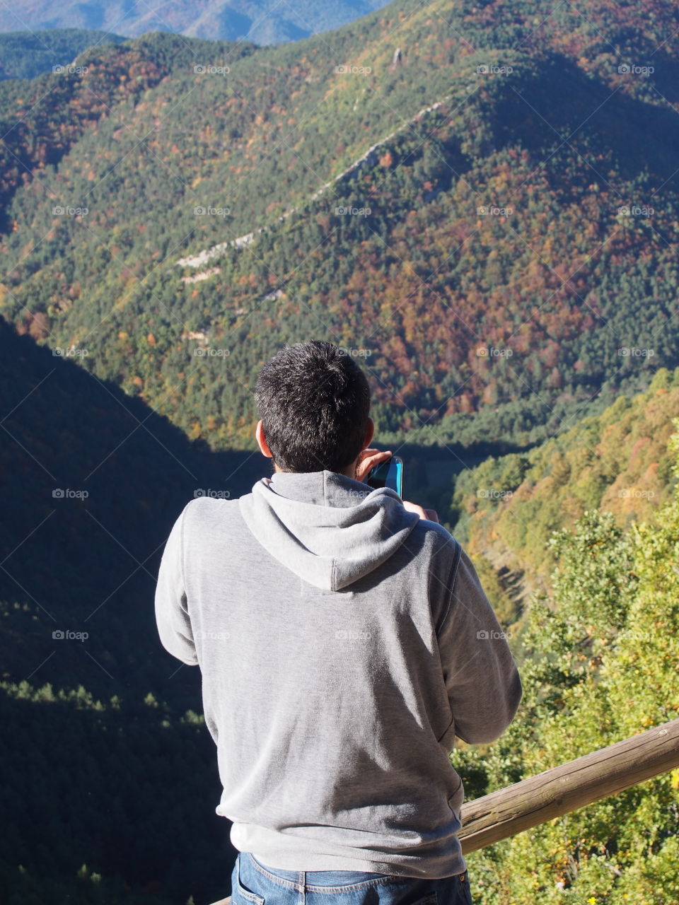 Contemplating the mountains