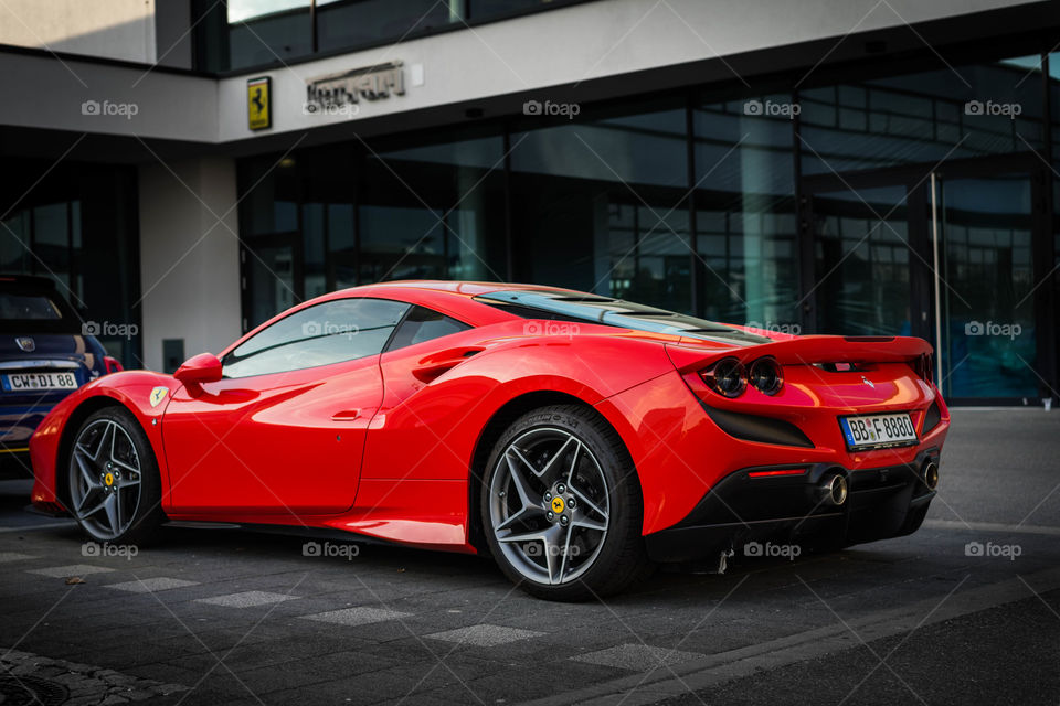 Red Ferrari portofino f8