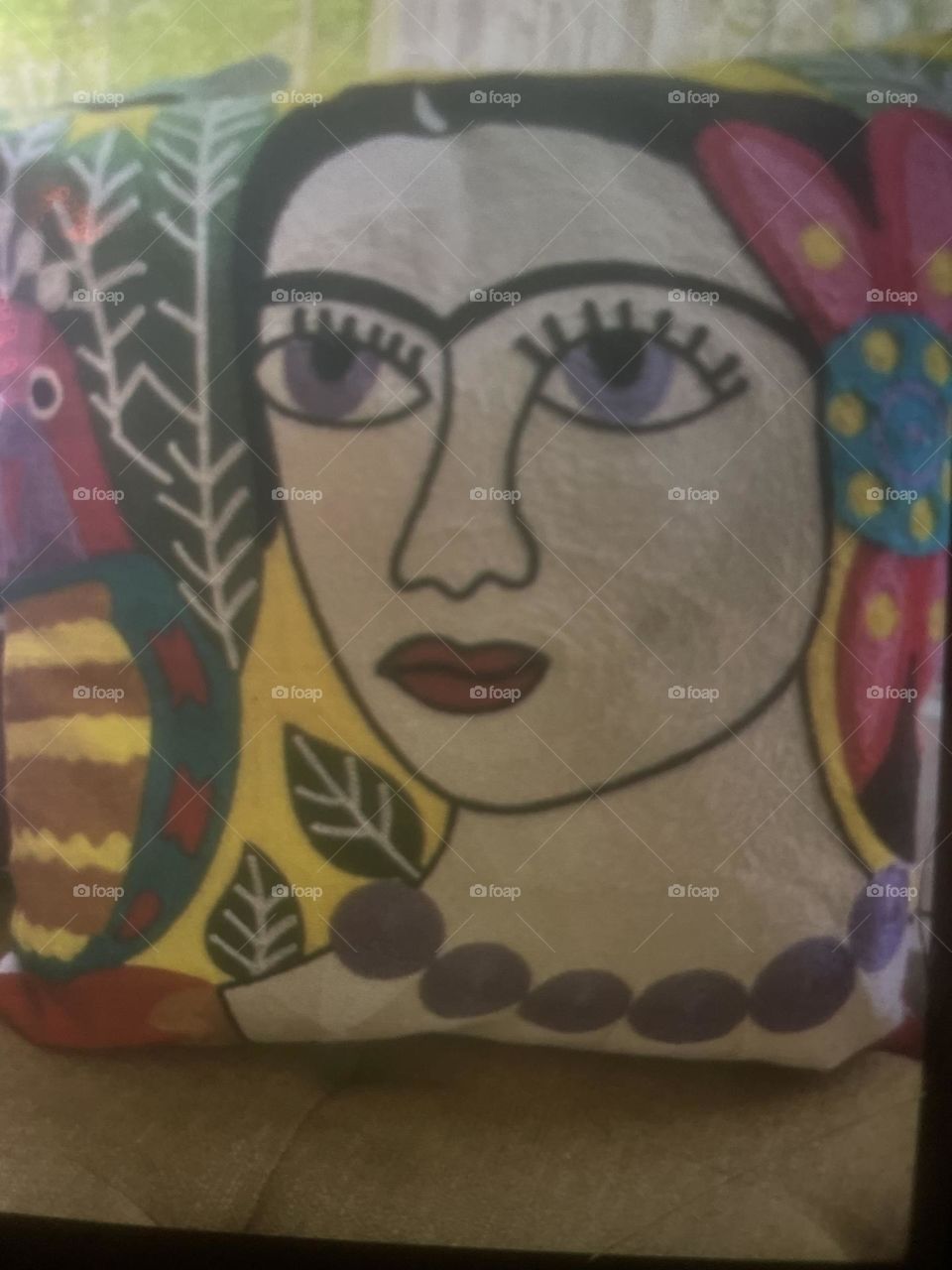 Close up pillow art