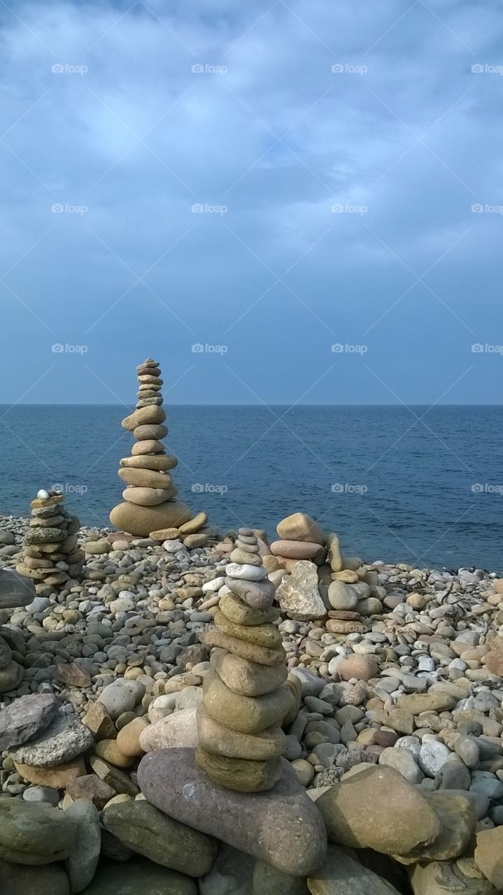 Stone stacks, Lindisfarne