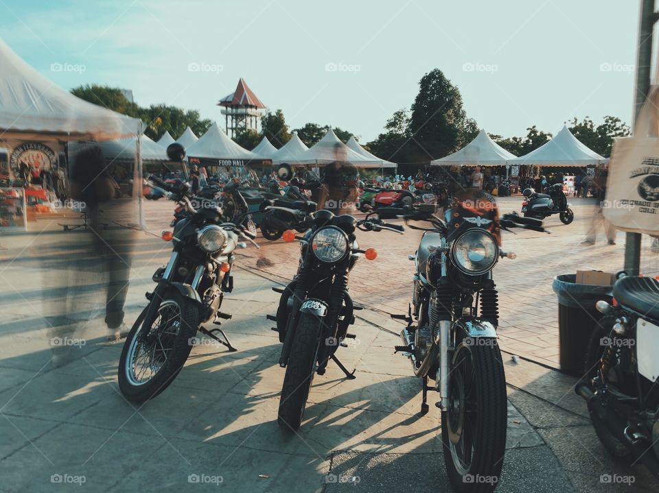 Motorcycles in event 