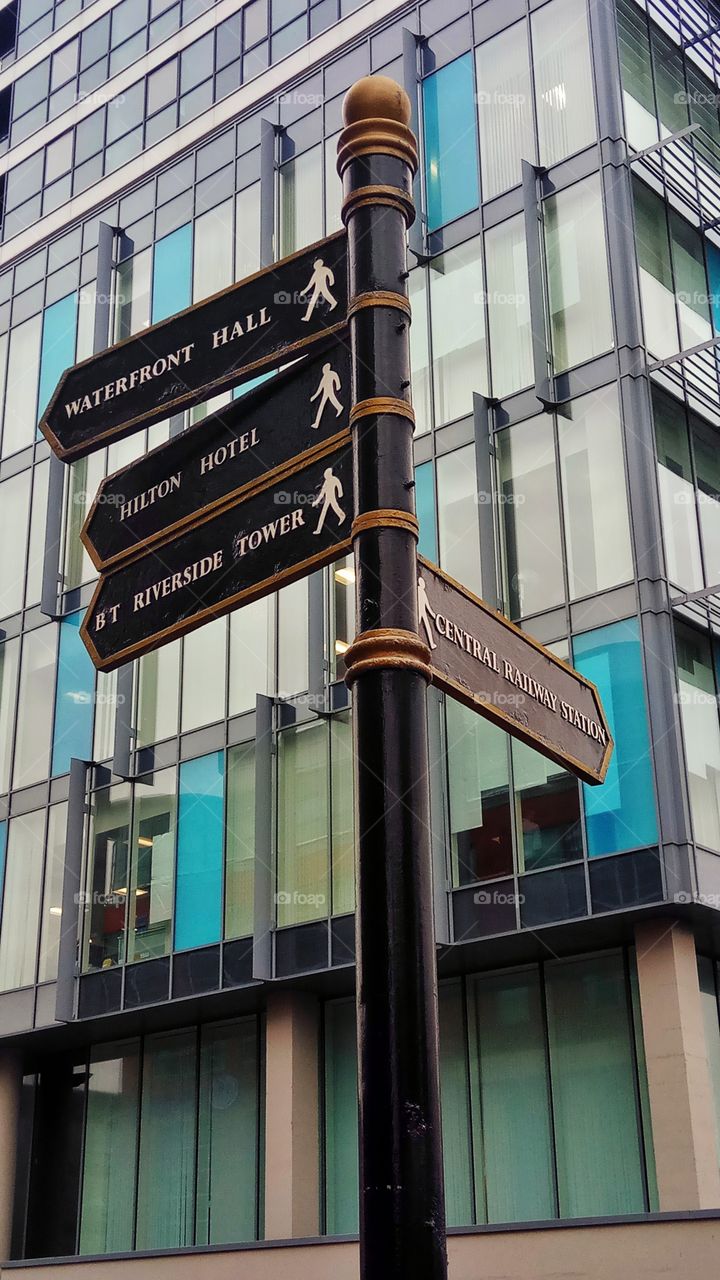 Just a signpost in Belfast,Northern Ireland