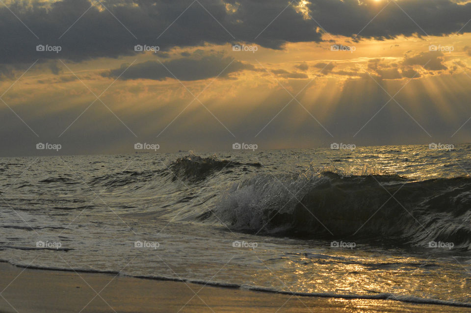 sunset and sea