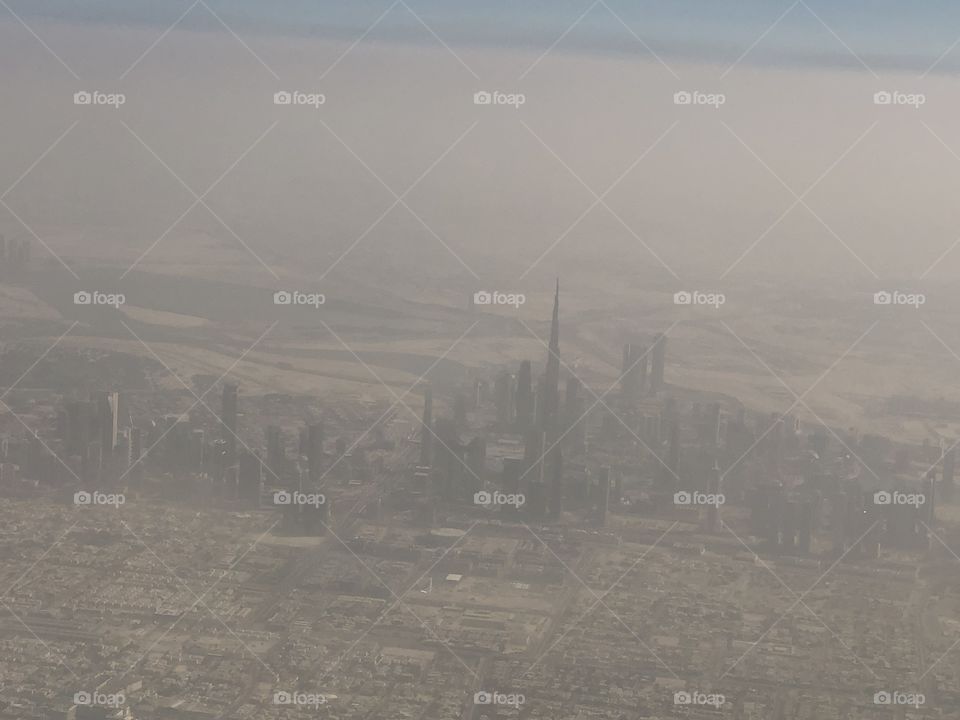 Dubai Burj Khalifa in plane view ✈️