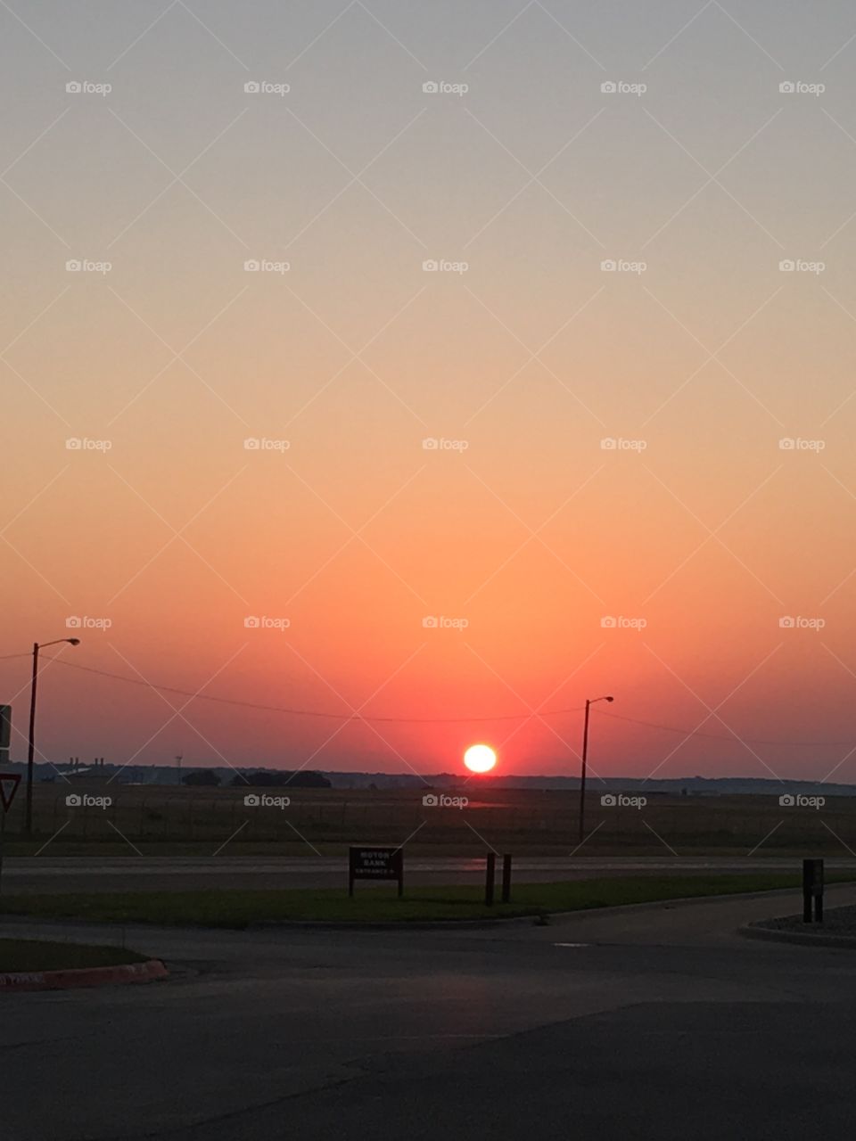 Sunrise over airfield 
