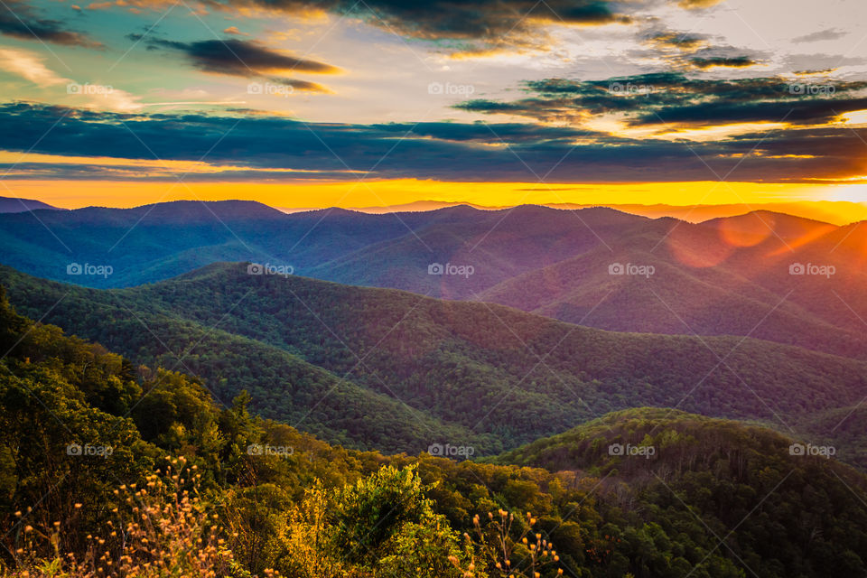Sunset in Shenandoah National Park, VA