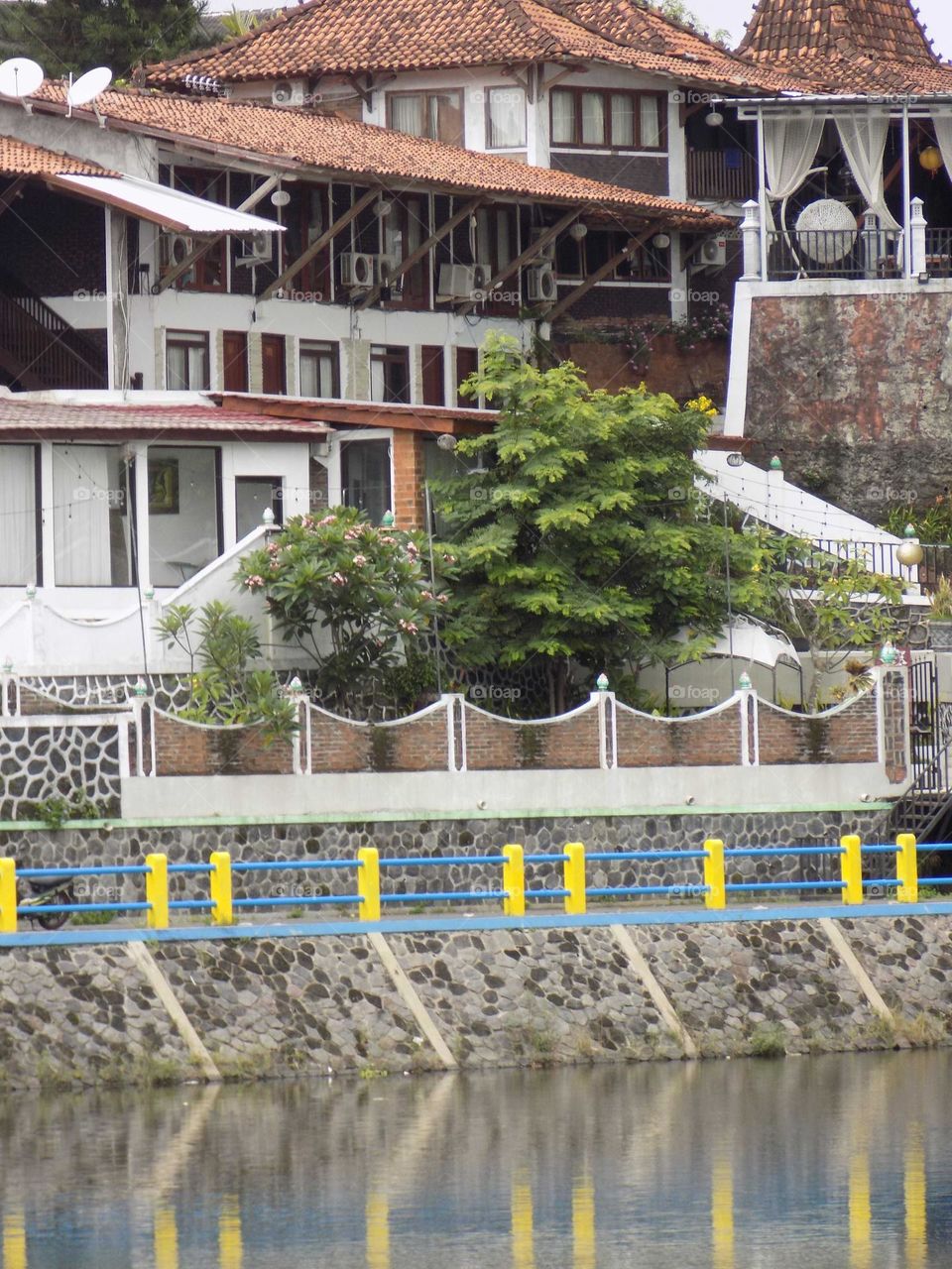 House on the edge of the pond