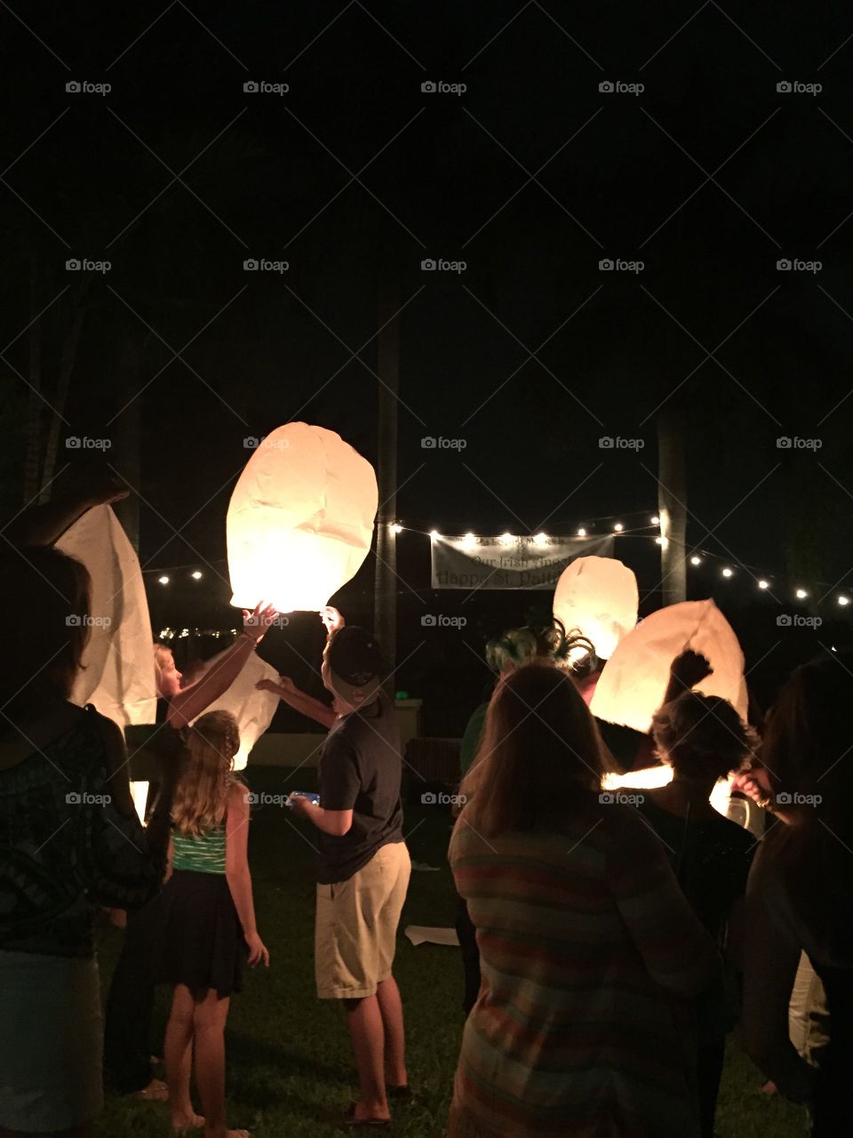 Lanterns in the night sky