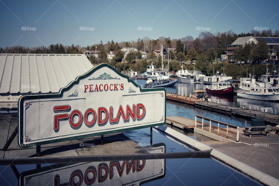 vintage Foodland sign at Marina