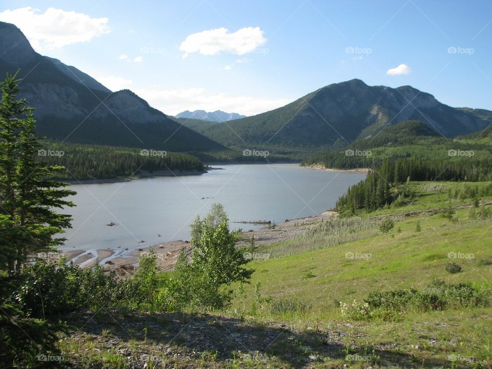 Lake view and mountains