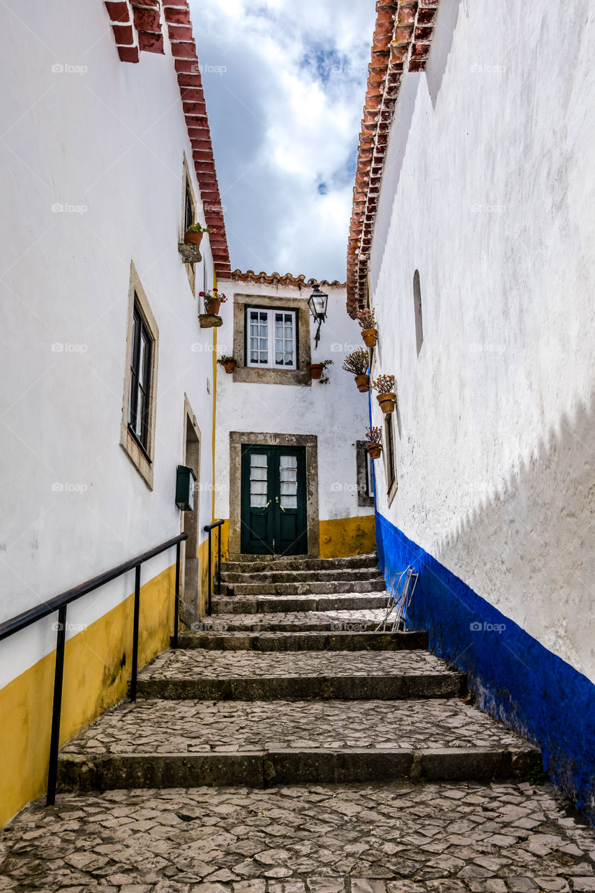 Typical street, Óbidos, Portugal