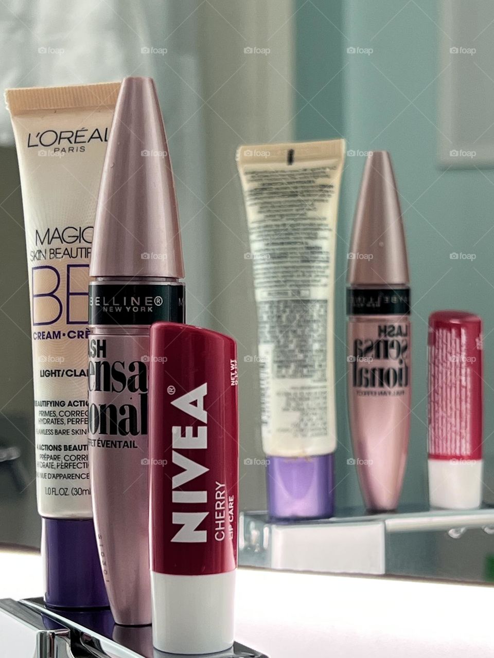 Nivea Lip Balm, L’Oréal BB cream & Maybelline Lash Sensational 