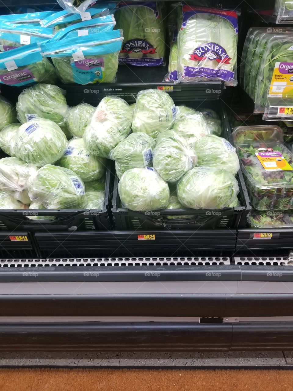 Grocery shopping for lettuce